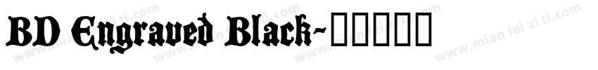 BD Engraved Black字体转换